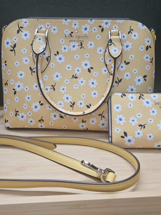 kate spade Handbags - kate spade Yellow Floral Dome Satchel Wiyh Matching Wallet